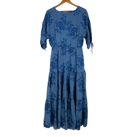 Ted Baker NWT Zilda Puff Sleeve Midi Fixed Wrap Front Dress Size 2 (US 6) Blue - Picture 5 of 15